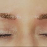 permanent eyebrows on blonde woman